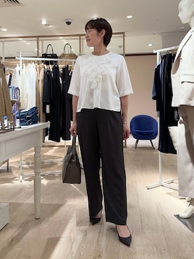 「NOLLEY’S（ノーリーズ）のアイテム」を使った、minaさん（レディース・157cm）の春コーディネート