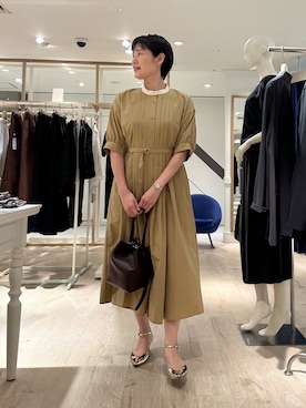 「NOLLEY’S（ノーリーズ）のアイテム（ワンピース/ドレス）」を使った、minaさん（骨格ストレート・レディース・157cm）の秋コーディネート