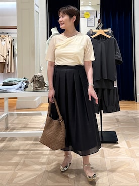 「grace grace （グラスグラス）のアイテム」を使った、minaさん（レディース・157cm）の夏コーディネート
