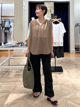 「grace grace （グラスグラス）のアイテム」を使った、minaさん（レディース・157cm）の夏コーディネート