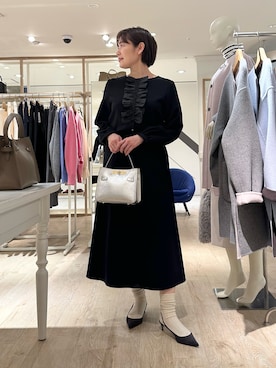 「アイテム（ソックス/靴下）」を使った、minaさん（レディース・157cm）の秋コーディネート