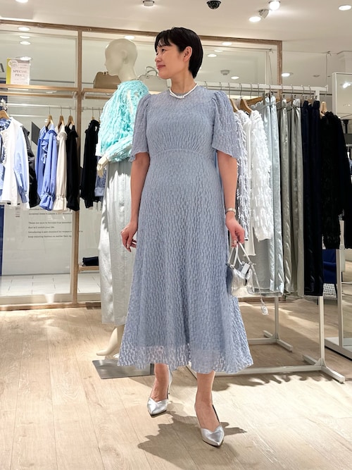 ニット+ワンピース セット / レースポケット ワンピース 重ねるのがもったいない」コーディネート不要でオシャレが完成