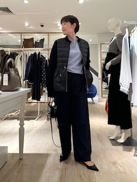 「アイテム（リング）」を使った、minaさん（レディース・157cm）の秋コーディネート