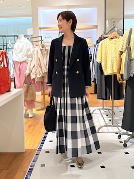 「NOLLEY’S（ノーリーズ）のアイテム」を使った、minaさん（レディース・157cm）の春コーディネート