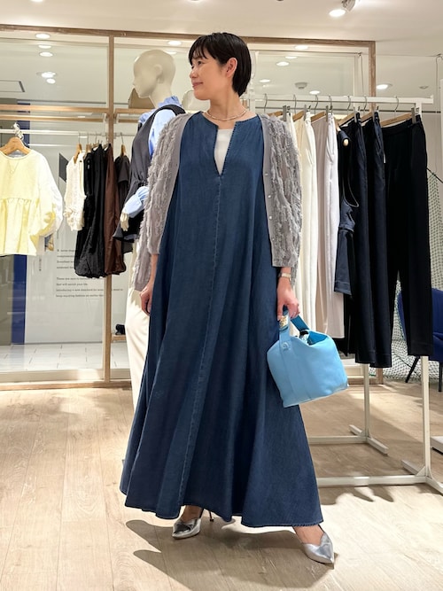 セール】【RM denim】ロング丈テンセルデニムワンピース（ワンピース