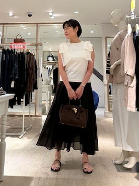 「NOLLEY’S（ノーリーズ）のアイテム」を使った、minaさん（骨格ストレート・レディース・157cm）の夏コーディネート
