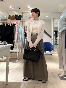 「NOLLEY’S（ノーリーズ）のアイテム（パンツ）」を使った、minaさん（骨格ストレート・レディース・157cm）の夏コーディネート