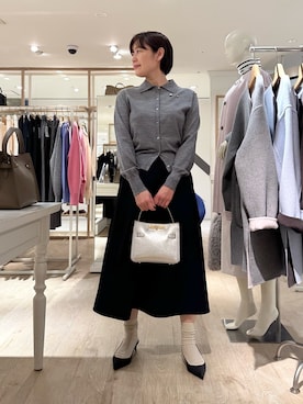 「アイテム（ソックス/靴下）」を使った、minaさん（レディース・157cm）の秋コーディネート