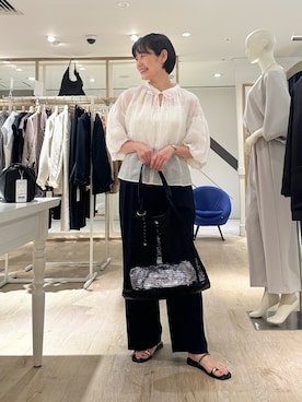 「NOLLEY’S（ノーリーズ）のアイテム」を使った、minaさん（骨格ストレート・レディース・157cm）の夏コーディネート