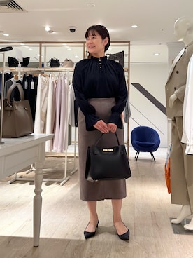 「ブラウスコーデ」｜minaさん（レディース・157cm）の秋コーディネート