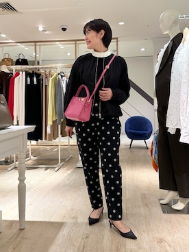 「アイテム（ブルゾン）」を使った、minaさん（レディース・157cm）の秋コーディネート