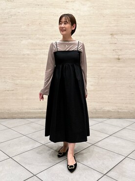 「チドリ柄」｜minaさん（レディース・157cm）の秋コーディネート
