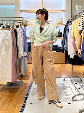 「NOLLEY’S（ノーリーズ）のアイテム」を使った、minaさん（レディース・157cm）の春コーディネート