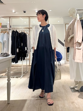 「NOLLEY’S（ノーリーズ）のアイテム（ワンピース/ドレス）」を使った、minaさん（レディース・157cm）の夏コーディネート