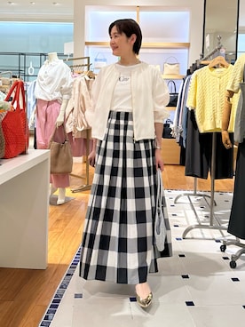 「grace grace （グラスグラス）のアイテム」を使った、minaさん（レディース・157cm）の春コーディネート