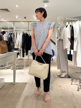 「NOLLEY’S（ノーリーズ）のアイテム」を使った、minaさん（レディース・157cm）の夏コーディネート