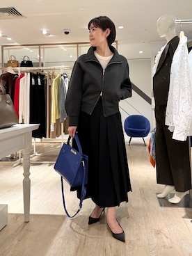 「アイテム（ジャケット/アウター）」を使った、minaさん（レディース・157cm）の秋コーディネート