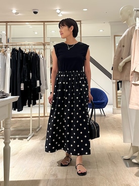 「NOLLEY’S（ノーリーズ）のアイテム（ワンピース/ドレス）」を使った、minaさん（レディース・157cm）の夏コーディネート