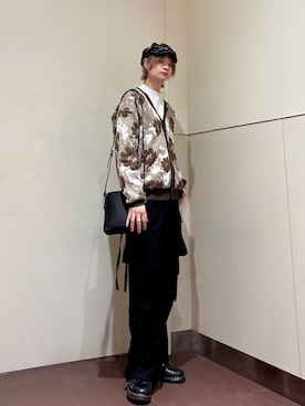 「アイテム（カーディガン/ボレロ、ブラウン系）」を使った、Ryu_gaさん（メンズ・170cm）の冬コーディネート