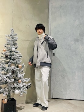 「tk.TAKEO KIKUCHI」｜「アイテム（ブルゾン）」を使った、Ryu_gaさん（メンズ・167cm）の冬コーディネート