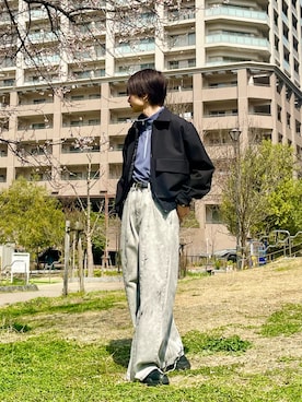 「アイテム（ブルゾン）」を使った、Ryu_gaさん（メンズ・167cm・20代）の春コーディネート