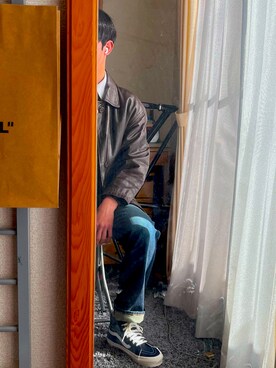 「US VANS（ユーエスヴァンズ）のアイテム」を使った、marunouthiさん（メンズ・176cm）の冬コーディネート