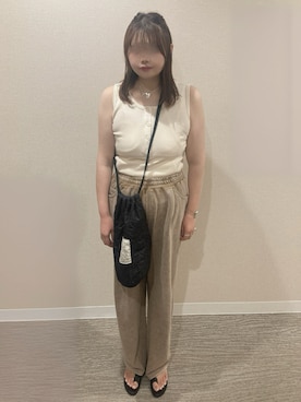 「アイテム（バッグ）」を使った、TNKᡣ𐭩さん（レディース・167cm・40代）の夏コーディネート