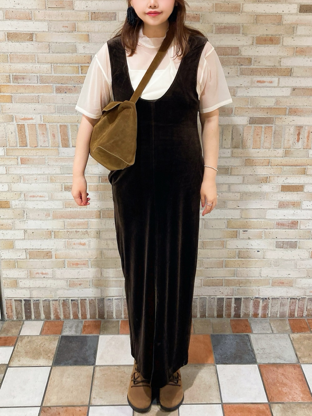 anuke】Velour Balloon Onepiece anuke / アンヌーク Velour Balloon