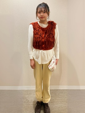 「アイテム（スウェットパンツ）」を使った、TNKᡣ𐭩さん（レディース・167cm・40代）の秋コーディネート