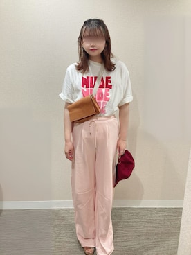 「アイテム（ショルダーバッグ）」を使った、TNKᡣ𐭩さん（レディース・167cm・40代）の夏コーディネート