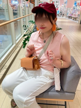 「アイテム（トップス）」を使った、TNKᡣ𐭩さん（レディース・167cm・40代）の夏コーディネート