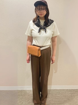 「アイテム（ショルダーバッグ）」を使った、TNKᡣ𐭩さん（レディース・167cm・40代）の夏コーディネート