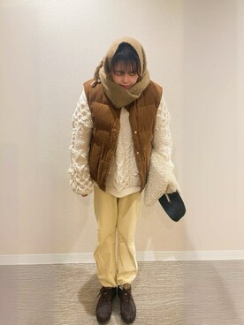 「アイテム（スウェットパンツ）」を使った、TNKᡣ𐭩さん（レディース・167cm）の冬コーディネート