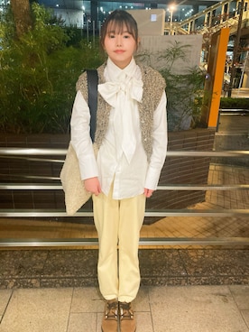 「アイテム（バッグ）」を使った、TNKᡣ𐭩さん（レディース・167cm・40代）の秋コーディネート