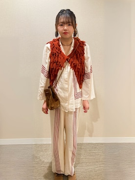 「アイテム（シャツ/ブラウス）」を使った、TNKᡣ𐭩さん（レディース・167cm）の秋コーディネート