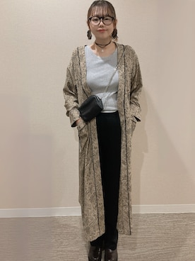 「アイテム（その他アウター）」を使った、TNKᡣ𐭩さん（レディース・167cm）の秋コーディネート