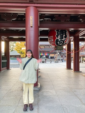 「アイテム（バッグ、ホワイト系）」を使った、TNKᡣ𐭩さん（レディース・167cm）の冬コーディネート