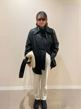 「アイテム（テーラードジャケット）」を使った、TNKᡣ𐭩さん（レディース・167cm）の冬コーディネート