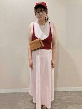 「アイテム（ショルダーバッグ）」を使った、TNKᡣ𐭩さん（レディース・167cm・40代）の夏コーディネート