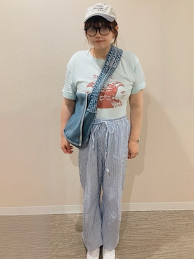 「アイテム（帽子）」を使った、TNKᡣ𐭩さん（レディース・167cm・40代）の夏コーディネート