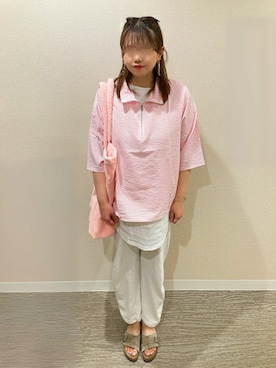 「アイテム（トートバッグ）」を使った、TNKᡣ𐭩さん（レディース・167cm・40代）の夏コーディネート