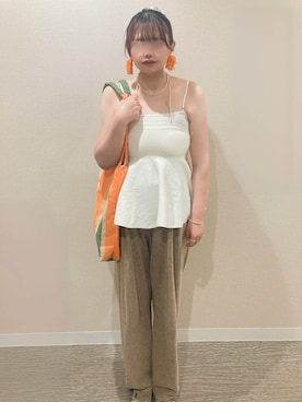 「アイテム（スウェットパンツ）」を使った、TNKᡣ𐭩さん（レディース・167cm・40代）の夏コーディネート