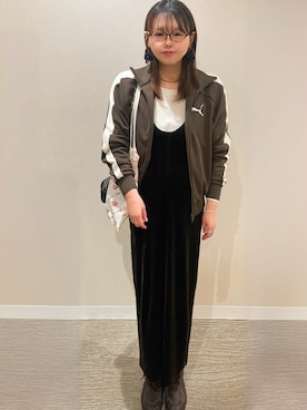 「アイテム（ワンピース）」を使った、TNKᡣ𐭩さん（レディース・167cm・40代）の秋コーディネート