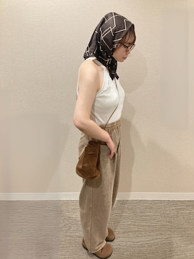 「アイテム（スウェットパンツ）」を使った、TNKᡣ𐭩さん（レディース・167cm）の夏コーディネート