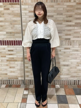 「アイテム（スウェットパンツ）」を使った、TNKᡣ𐭩さん（レディース・167cm・40代）の夏コーディネート