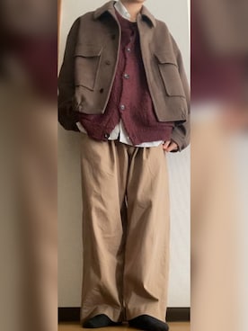 「CASPER JOHN」｜「アイテム（ブルゾン）」を使った、GFYさん（メンズ・167cm）の冬コーディネート