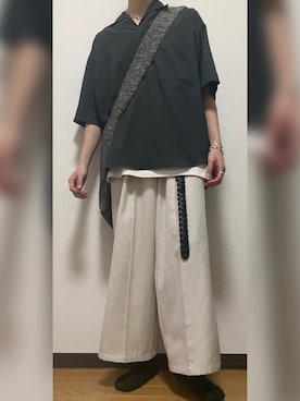「アイテム（ベルト）」を使った、GFYさん（メンズ・167cm）の春コーディネート