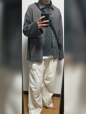 「LIDNM（リドム）のアイテム」を使った、GFYさん（メンズ・167cm）の秋コーディネート