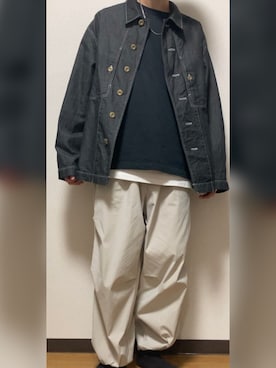 「WYM」｜「アイテム（デニムジャケット）」を使った、GFYさん（メンズ・167cm）の秋コーディネート