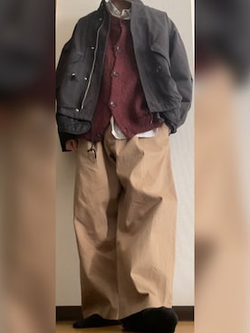 「CASPER JOHN」｜「アイテム（ブルゾン）」を使った、GFYさん（メンズ・167cm）の冬コーディネート